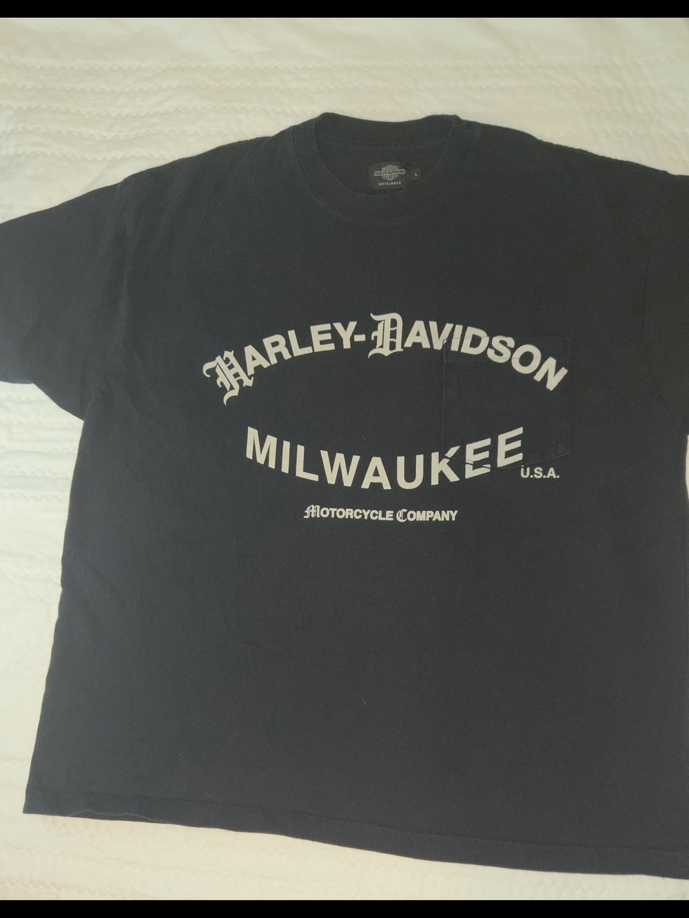 Harley-Davidson Black Milwaukee Short-Sleeve Graphic Tee